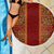 Hawaii Style Hibiscus and Tribal Element Fabric Patchwork Beach Blanket LT03 - Polynesian Pride