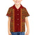 Hawaii Style Hibiscus and Tribal Element Fabric Patchwork Family Matching Off Shoulder Maxi Dress and Hawaiian Shirt LT03 Son's Shirt Red - Polynesian Pride