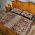 Hawaii Style Hibiscus and Tribal Element Fabric Patchwork Quilt Bed Set Beige Version LT03 - Polynesian Pride