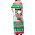 Hawaii Mele Kalikimaka Family Matching Off Shoulder Maxi Dress and Hawaiian Shirt Aloha Santa and Palm Tree Mix Kakau Pattern LT03 - Polynesian Pride