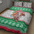 Hawaii Mele Kalikimaka Quilt Bed Set Aloha Santa and Palm Tree Mix Kakau Pattern LT03 - Polynesian Pride