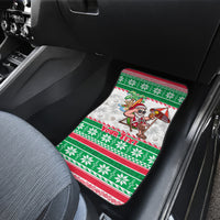 Custom Hawaii Mele Kalikimaka Car Mats Aloha Santa and Palm Tree Mix Kakau Pattern LT03 - Polynesian Pride
