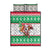 Custom Hawaii Mele Kalikimaka Quilt Bed Set Aloha Santa and Palm Tree Mix Kakau Pattern LT03 Green - Polynesian Pride