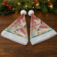 Hawaiian and Japanese Culture Together Christmas Santa Hat Kakau Art Tattoo with Cranes and Sakura Spring Vibe LT03 - Polynesian Pride