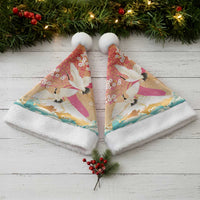 Hawaiian and Japanese Culture Together Christmas Santa Hat Kakau Art Tattoo with Cranes and Sakura Spring Vibe LT03 - Polynesian Pride