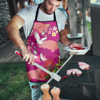 Hawaiian and Japanese Culture Together Apron Pink Ohia Lehua Plumeria and Sakura Blooming LT03 - Polynesian Pride