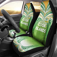 Cook Islands Rugby League Car Seat Cover Tatau Tribal Motifs-Light Green Color LT03 - Polynesian Pride