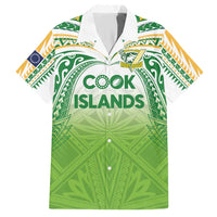Custom Cook Islands Rugby League Hawaiian Shirt Tatau Tribal Motifs-Light Green Color - Polynesian Pride