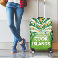 Cook Islands Rugby League Luggage Cover Tatau Tribal Motifs-Light Green Color LT03 - Polynesian Pride