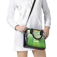Cook Islands Rugby League Shoulder Handbag Tatau Tribal Motifs-Light Green Color - Polynesian Pride
