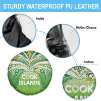 Cook Islands Rugby League Spare Tire Cover Tatau Tribal Motifs-Light Green Color LT03 - Polynesian Pride