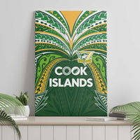 Cook Islands Rugby League Canvas Wall Art Tatau Tribal Motifs-Dark Green Color LT03 - Polynesian Pride