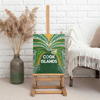 Cook Islands Rugby League Canvas Wall Art Tatau Tribal Motifs-Dark Green Color LT03 - Polynesian Pride