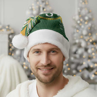 Cook Islands Rugby League Christmas Santa Hat Tatau Tribal Motifs-Dark Green Color LT03 - Polynesian Pride