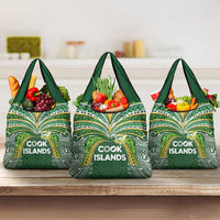 Cook Islands Rugby League Grocery Bag Tatau Tribal Motifs-Dark Green Color - Polynesian Pride