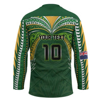 Custom Cook Islands Rugby League Hockey Jersey Tatau Tribal Motifs-Dark Green Color LT03 - Polynesian Pride