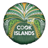 Cook Islands Rugby League Spare Tire Cover Tatau Tribal Motifs-Dark Green Color LT03 - Polynesian Pride