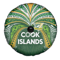 Cook Islands Rugby League Spare Tire Cover Tatau Tribal Motifs-Dark Green Color LT03 - Polynesian Pride