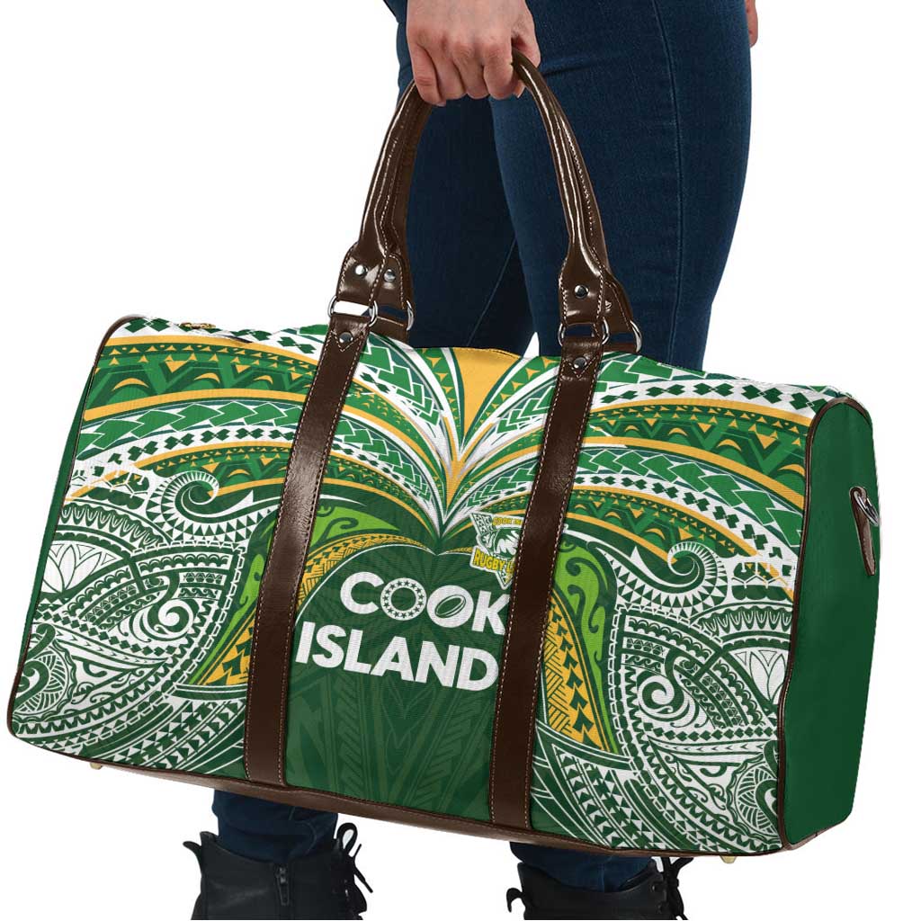 Cook Islands Rugby League Travel Bag Tatau Tribal Motifs-Dark Green Color LT03 - Polynesian Pride