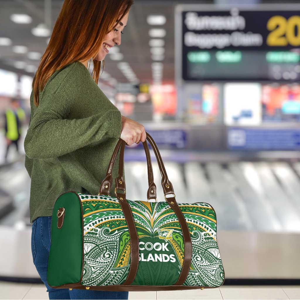 Cook Islands Rugby League Travel Bag Tatau Tribal Motifs-Dark Green Color LT03 - Polynesian Pride