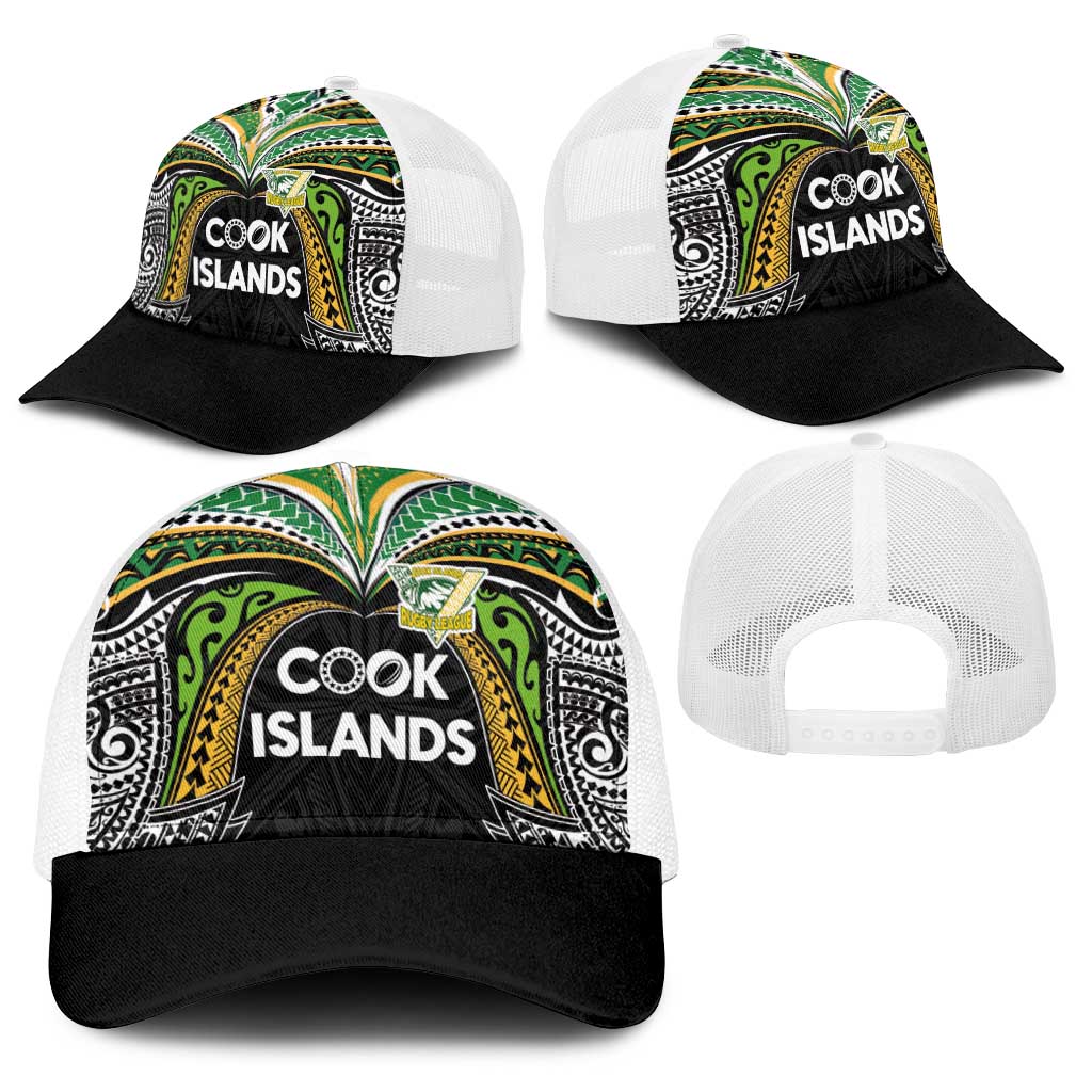 Cook Islands Rugby League Baseball Net Cap Tatau Tribal Motifs-Black Color - Polynesian Pride