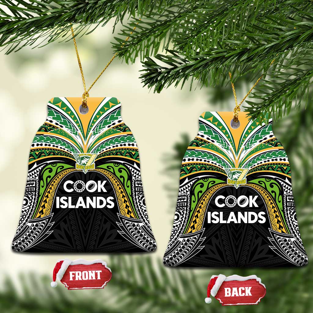 Cook Islands Rugby League Ceramic Ornament Tatau Tribal Motifs-Black Color - Polynesian Pride