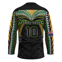 Custom Cook Islands Rugby League Hockey Jersey Tatau Tribal Motifs-Black Color - Polynesian Pride