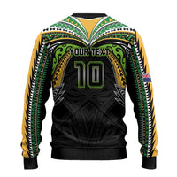 Custom Cook Islands Rugby League Ugly Christmas Sweater Tatau Tribal Motifs-Black Color LT03 - Polynesian Pride