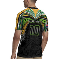 Custom Cook Islands Rugby League Rugby Jersey Tatau Tribal Motifs-Black Color - Polynesian Pride