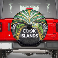 Cook Islands Rugby League Spare Tire Cover Tatau Tribal Motifs-Black Color LT03 - Polynesian Pride