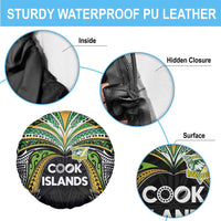 Cook Islands Rugby League Spare Tire Cover Tatau Tribal Motifs-Black Color LT03 - Polynesian Pride
