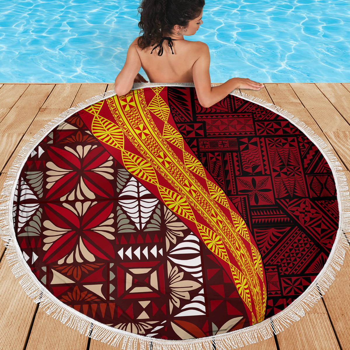 Tonga Feletoa Kupesi Fakatonga Beach Blanket LT03 - Polynesian Pride