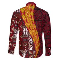 Tonga Feletoa Kupesi Fakatonga Family Matching Off Shoulder Short Dress and Hawaiian Shirt LT03 - Polynesian Pride