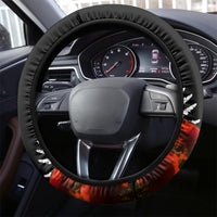 New Zealand and Australia ANZAC Day Steering Wheel Cover Kiwi Bird and Kangaroo Soldier Starry Night Style LT03 - Polynesian Pride