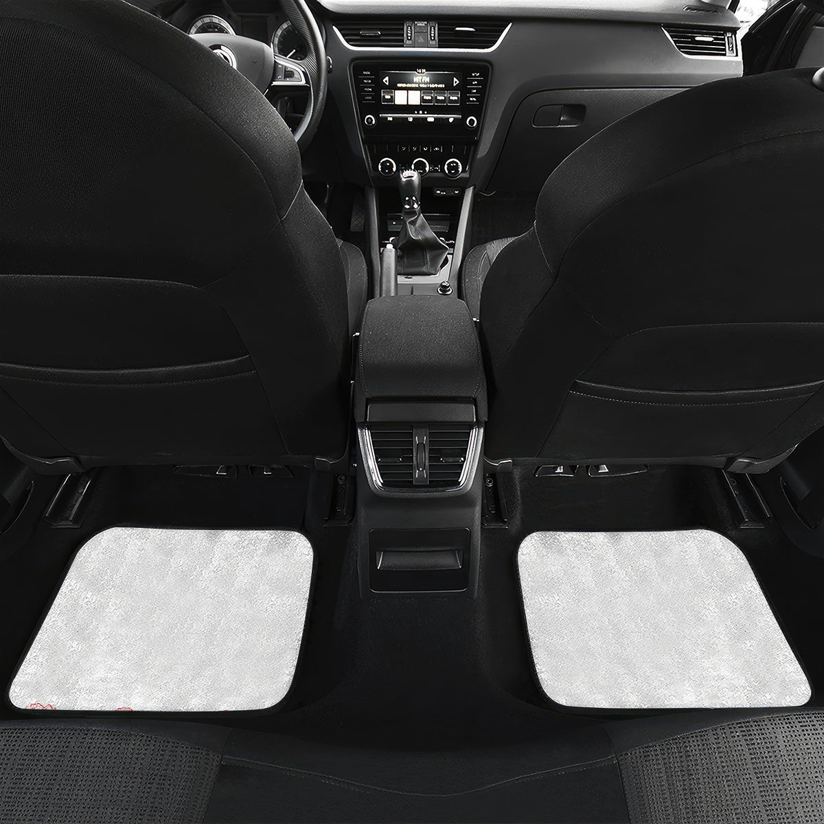 Tokelau ANZAC Day Car Mats Lest We Forget Red Poppy Flowers and Soldier LT03 Set 2pcs - Back White - Polynesian Pride