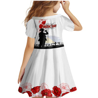 Tokelau ANZAC Day Family Matching Mermaid Dress and Hawaiian Shirt Lest We Forget Red Poppy Flowers and Soldier LT03 - Polynesian Pride