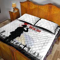 Tokelau ANZAC Day Quilt Bed Set Lest We Forget Red Poppy Flowers and Soldier LT03 - Polynesian Pride