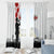 Tokelau ANZAC Day Window Curtain Lest We Forget Red Poppy Flowers and Soldier LT03 - Polynesian Pride