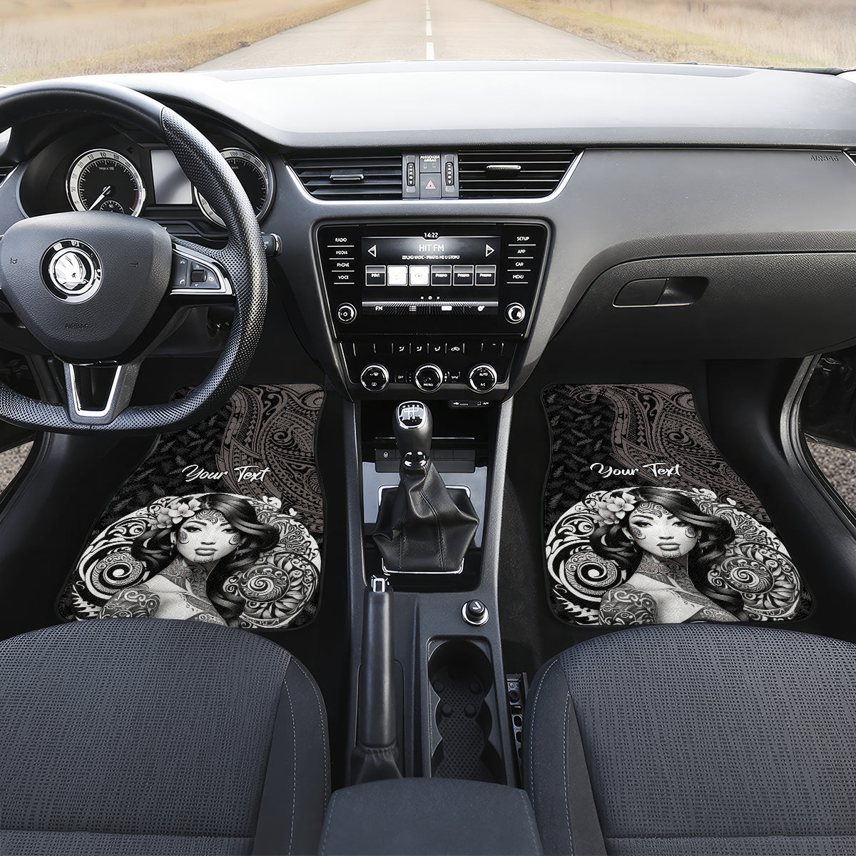 Custom New Zealand Women's Day Car Mats Maori Tribal Girl and Silver Fern Pattern