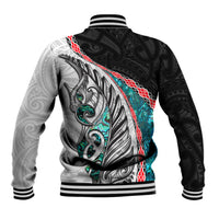 New Zealand Baseball Jacket Manaia Fern and Koru Maori Pattern LT03 - Polynesian Pride