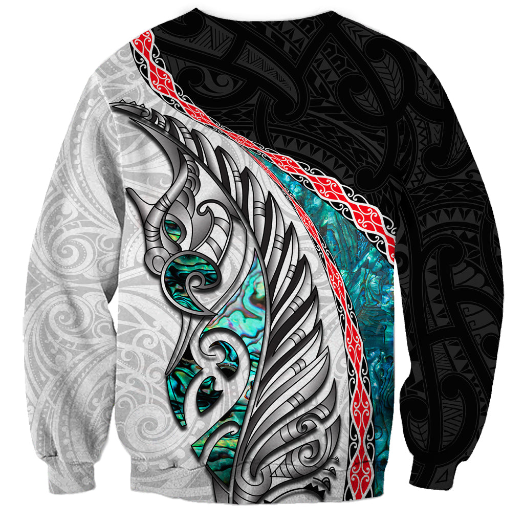 New Zealand Sweatshirt Manaia Fern and Koru Maori Pattern LT03 - Polynesian Pride
