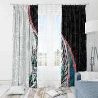 New Zealand Window Curtain Manaia Fern and Koru Maori Pattern