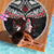 New Zealand Maori Girl Beach Blanket Silver Fern and Koru Pattern