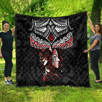 New Zealand Maori Girl Quilt - Silver Fern and Koru Pattern LT03 - Polynesian Pride