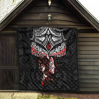 New Zealand Maori Girl Quilt - Silver Fern and Koru Pattern LT03 - Polynesian Pride