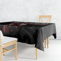 New Zealand Maori Girl Tablecloth Silver Fern and Koru Pattern LT03 - Polynesian Pride