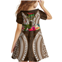 Vanuatu Selebretem 44th Indipendens Dei Family Matching Mermaid Dress and Hawaiian Shirt Yumi Pig Tusk and Namele Fern