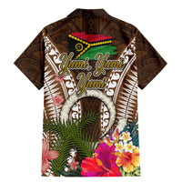 Vanuatu Selebretem 44th Indipendens Dei Family Matching Mermaid Dress and Hawaiian Shirt Yumi Pig Tusk and Namele Fern