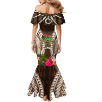 Vanuatu Selebretem 44th Indipendens Dei Family Matching Mermaid Dress and Hawaiian Shirt Yumi Pig Tusk and Namele Fern