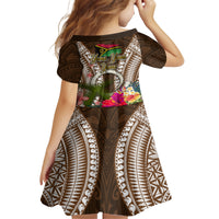 Vanuatu Selebretem 44th Indipendens Dei Family Matching Tank Maxi Dress and Hawaiian Shirt Yumi Pig Tusk and Namele Fern LT03 - Polynesian Pride